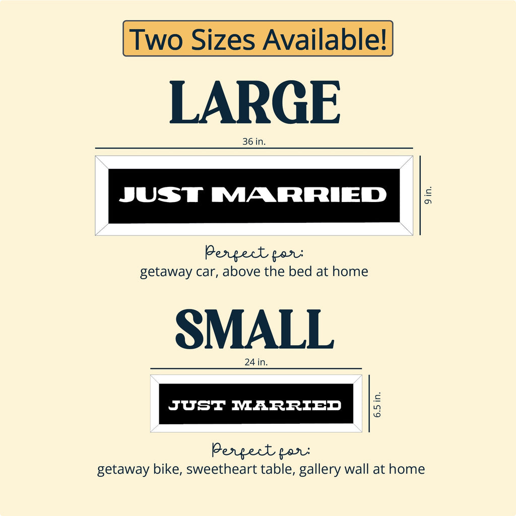 Just Married Felt Banner: Wedding Getaway Car Decoration Photo Prop