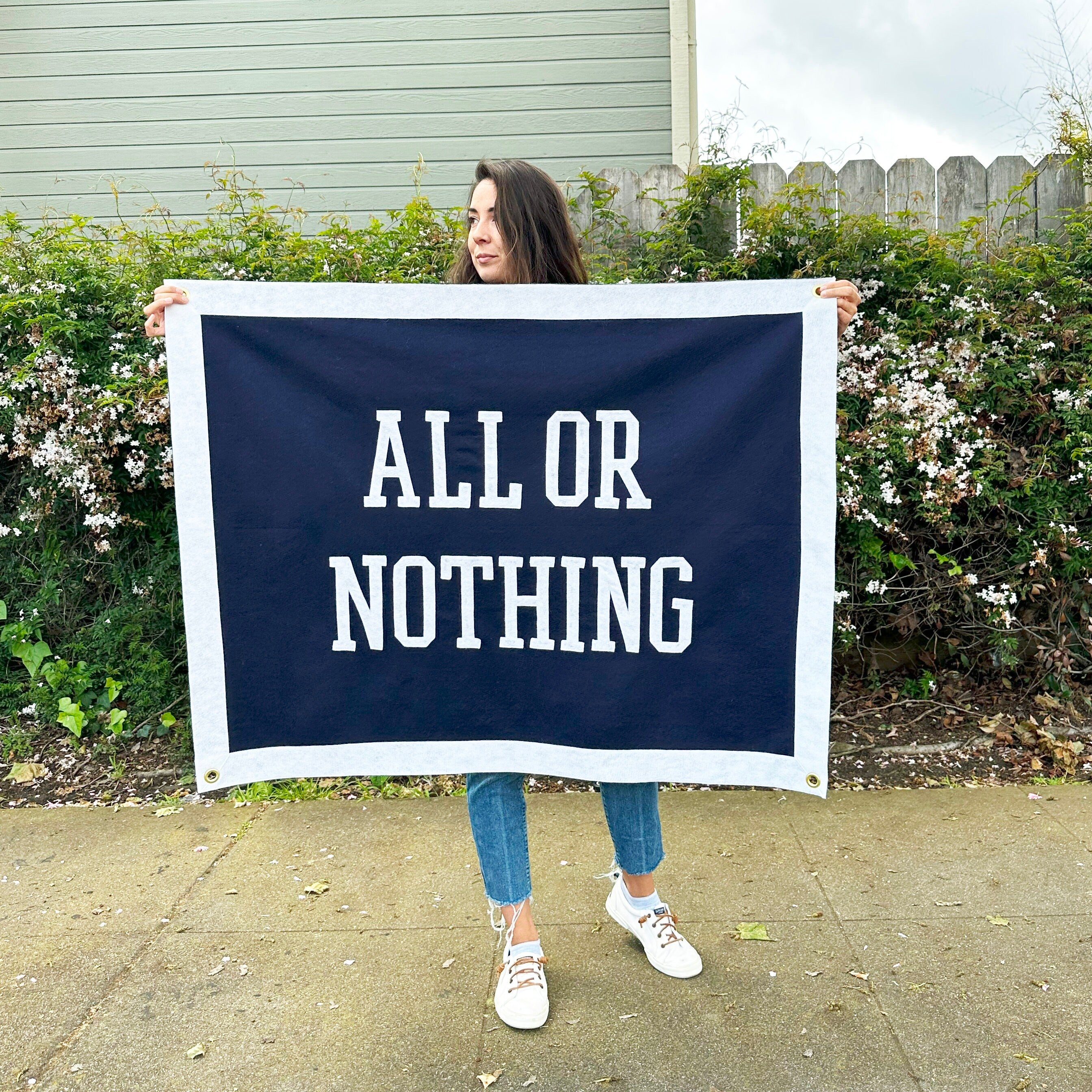 Giant Custom Felt Banner: Large Personalized Camp Flag (36 x 48 inch)