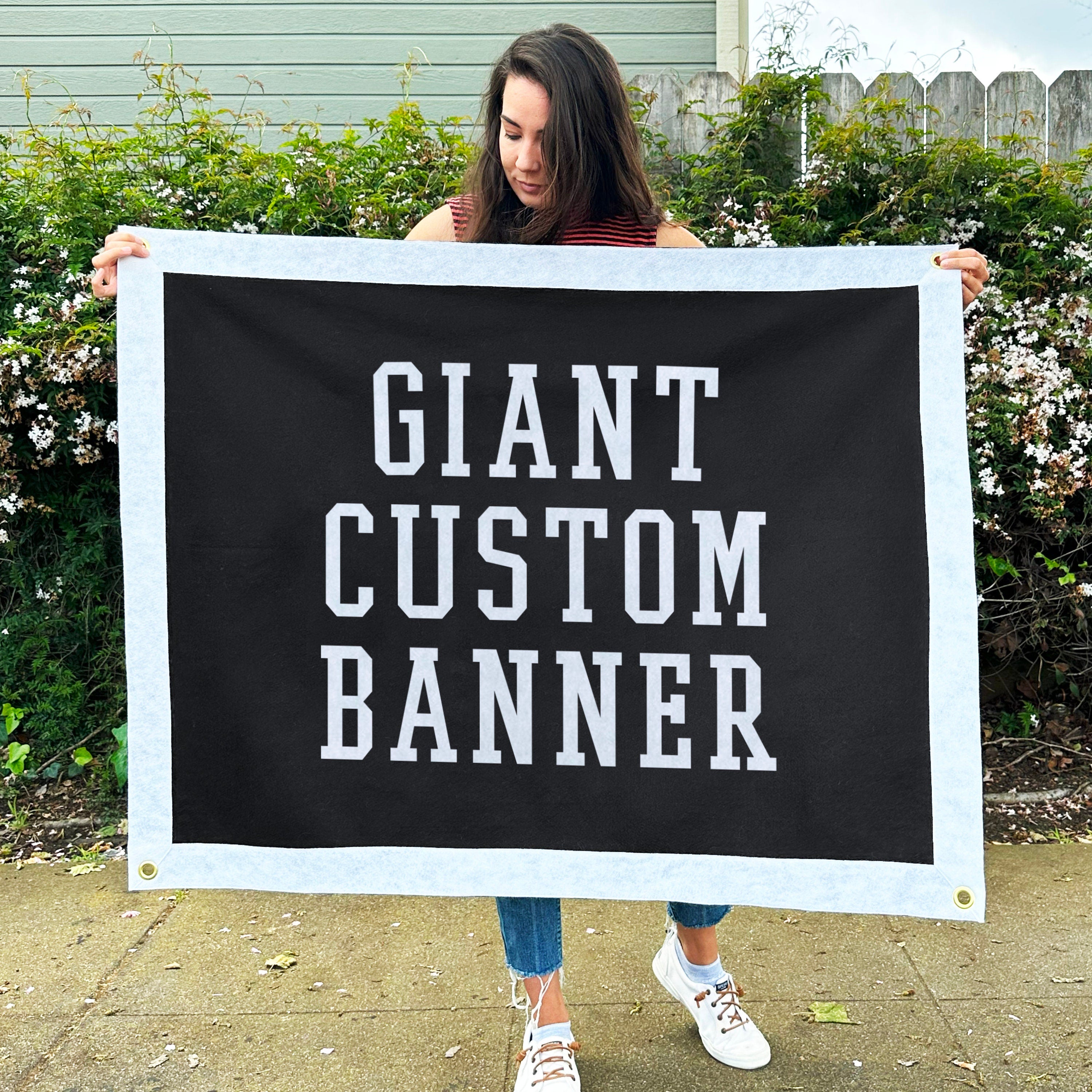 Giant Custom Felt Banner: Large Personalized Camp Flag (36 x 48 inch)