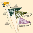 Class of 2026 or Congrats Grad Mini Pennant