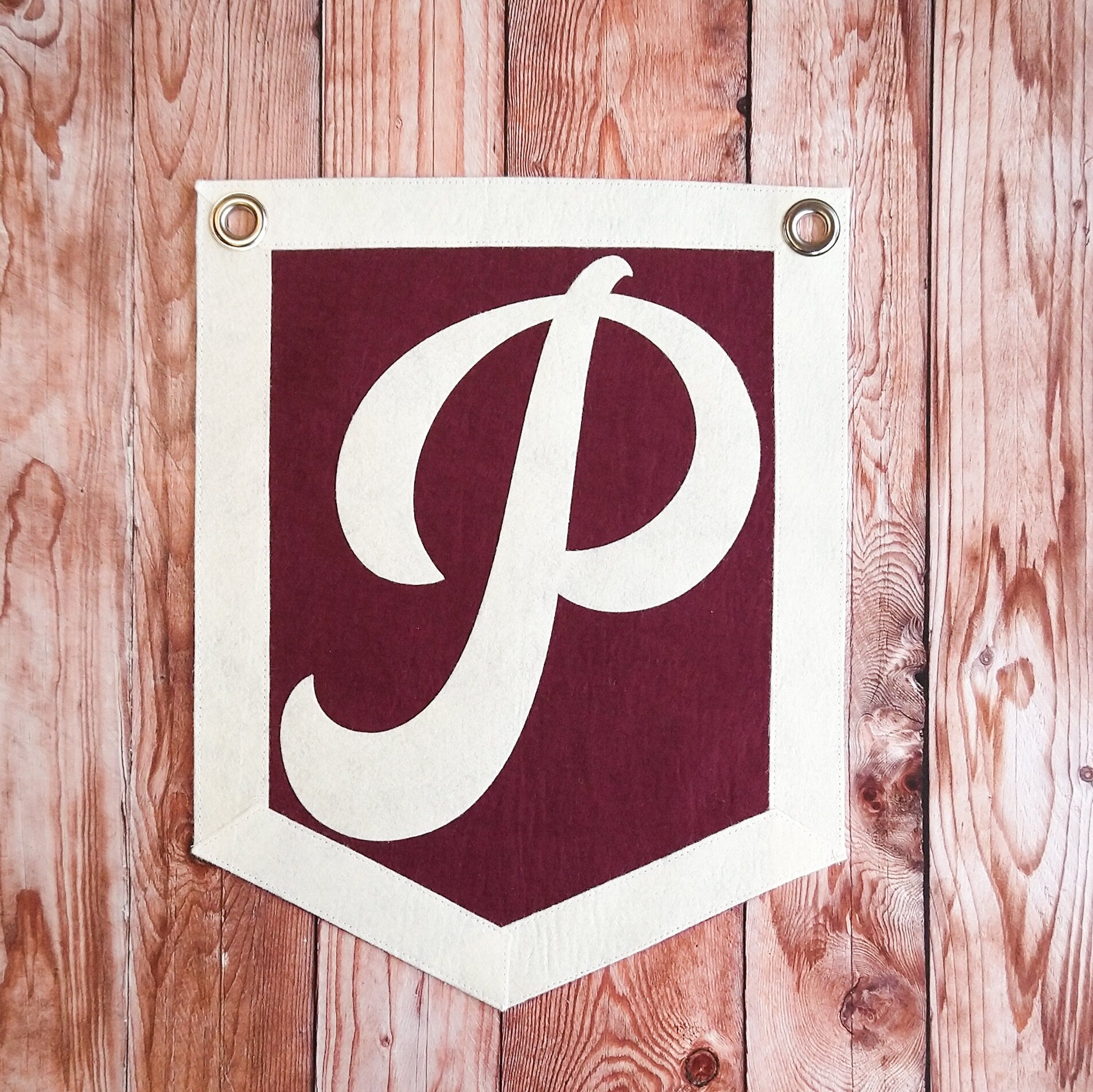 Monogram Banner: 11x14 inch Personalized Wall Hanging with Grommets