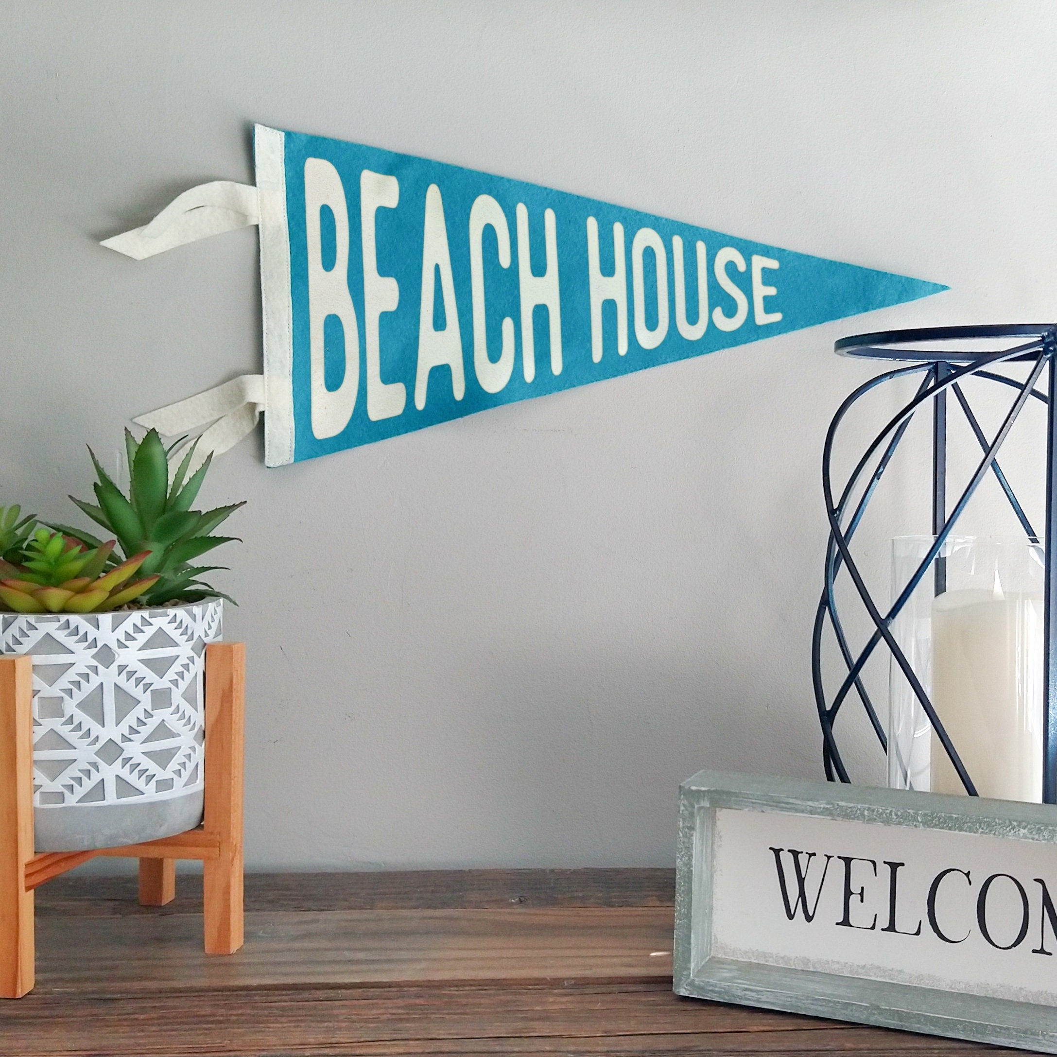 Beach House Pennant | 9x18 inch Sign