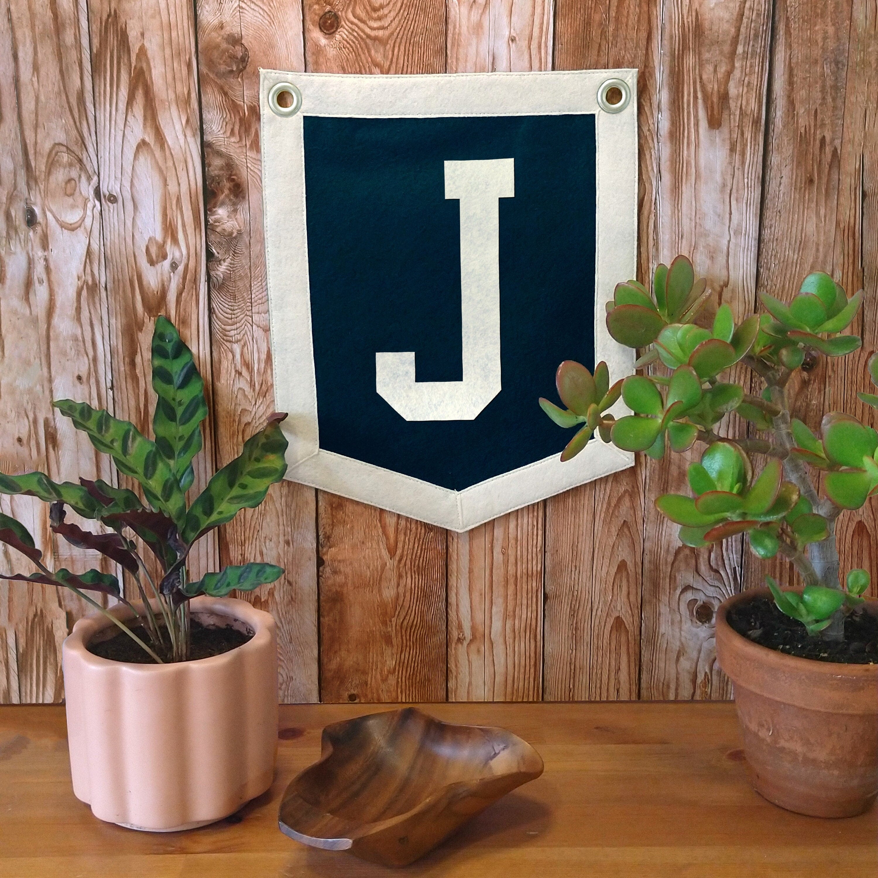 Monogram Banner: 11x14 inch Personalized Wall Hanging with Grommets