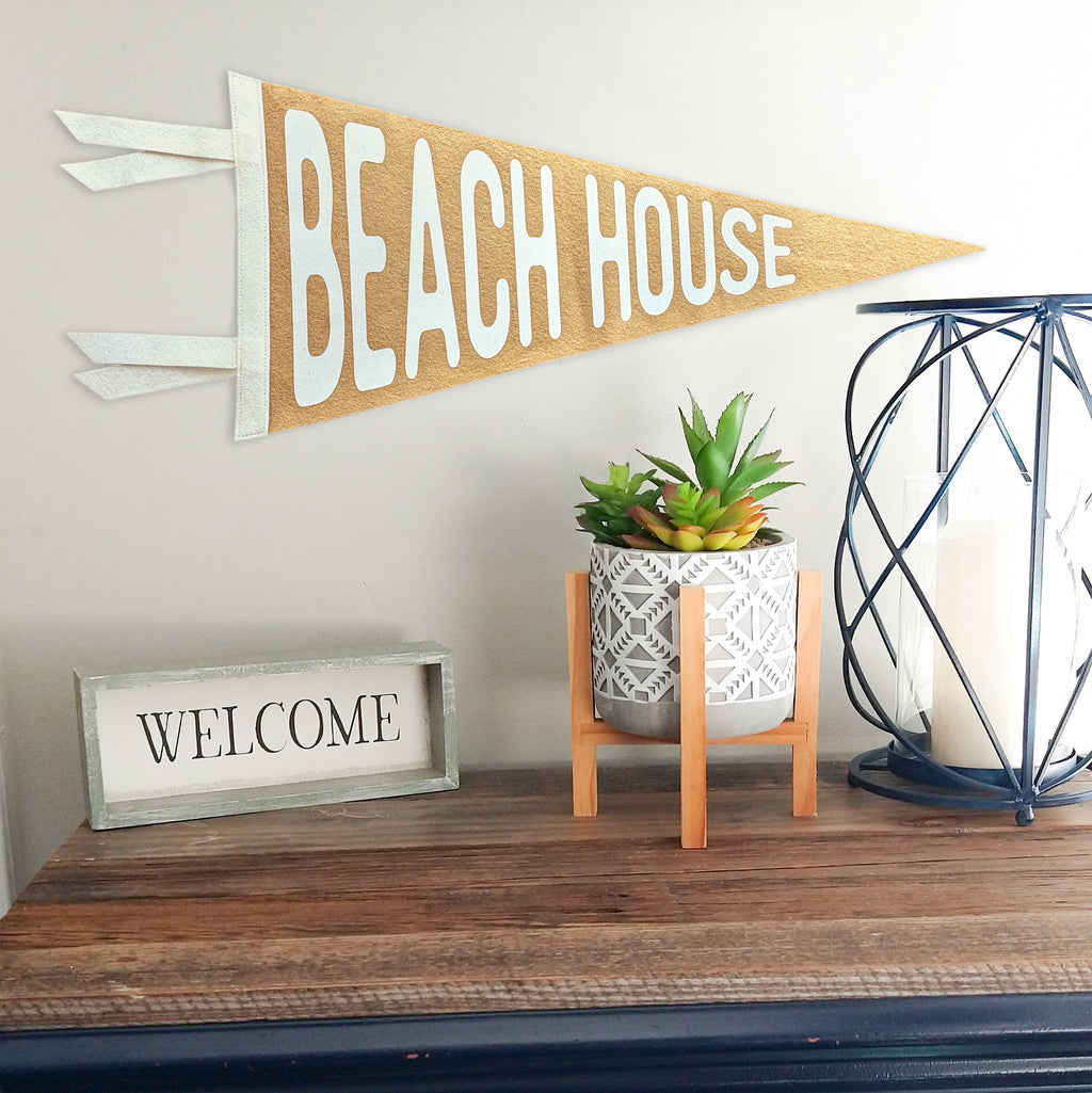Beach House Pennant | 9x18 inch Sign