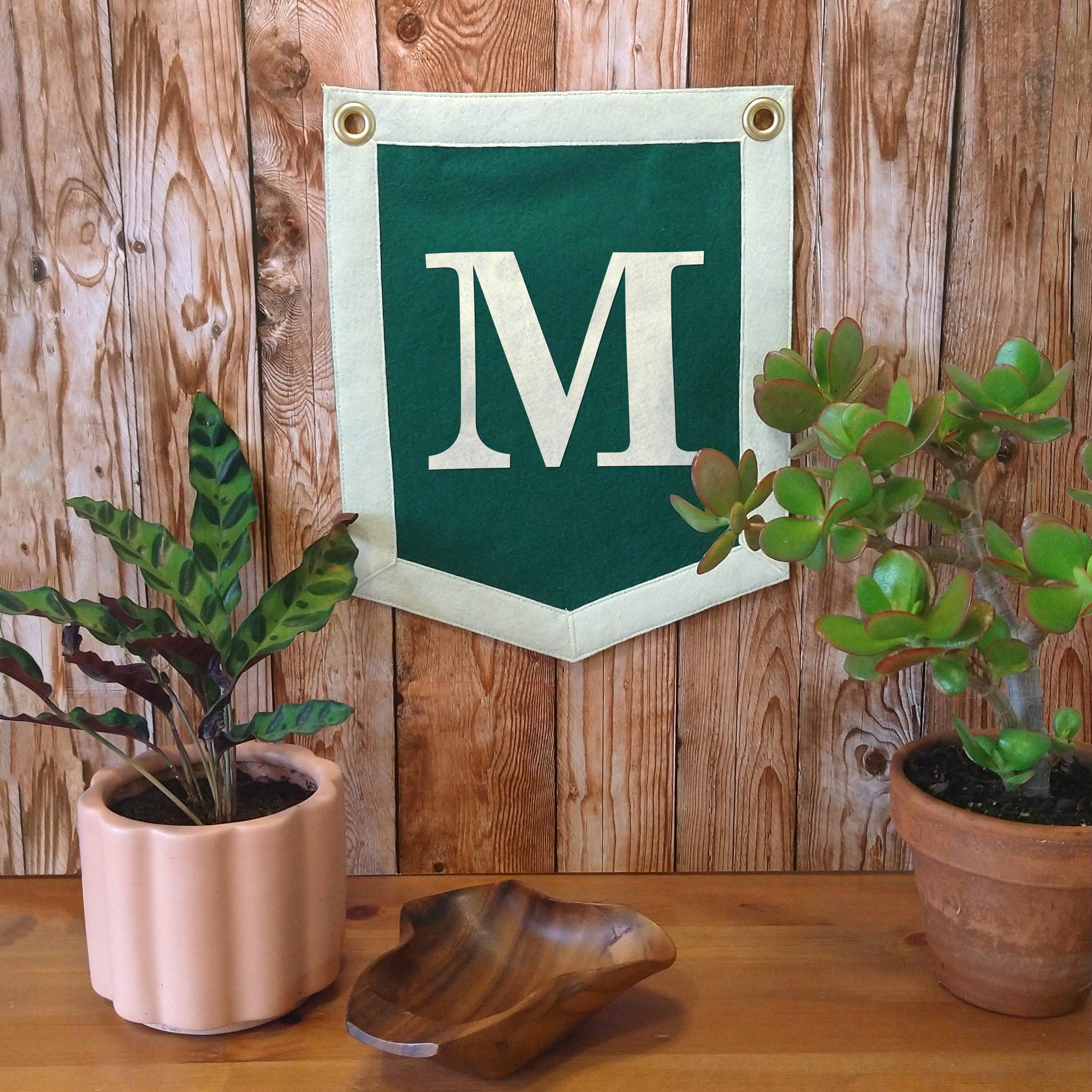 Monogram Banner: 11x14 inch Personalized Wall Hanging with Grommets