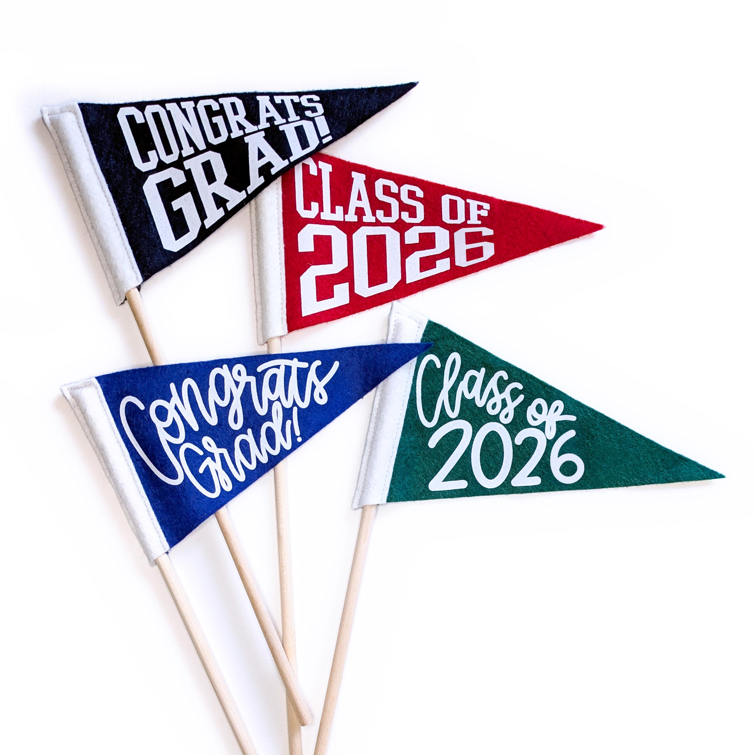 Class of 2026 or Congrats Grad Mini Pennant