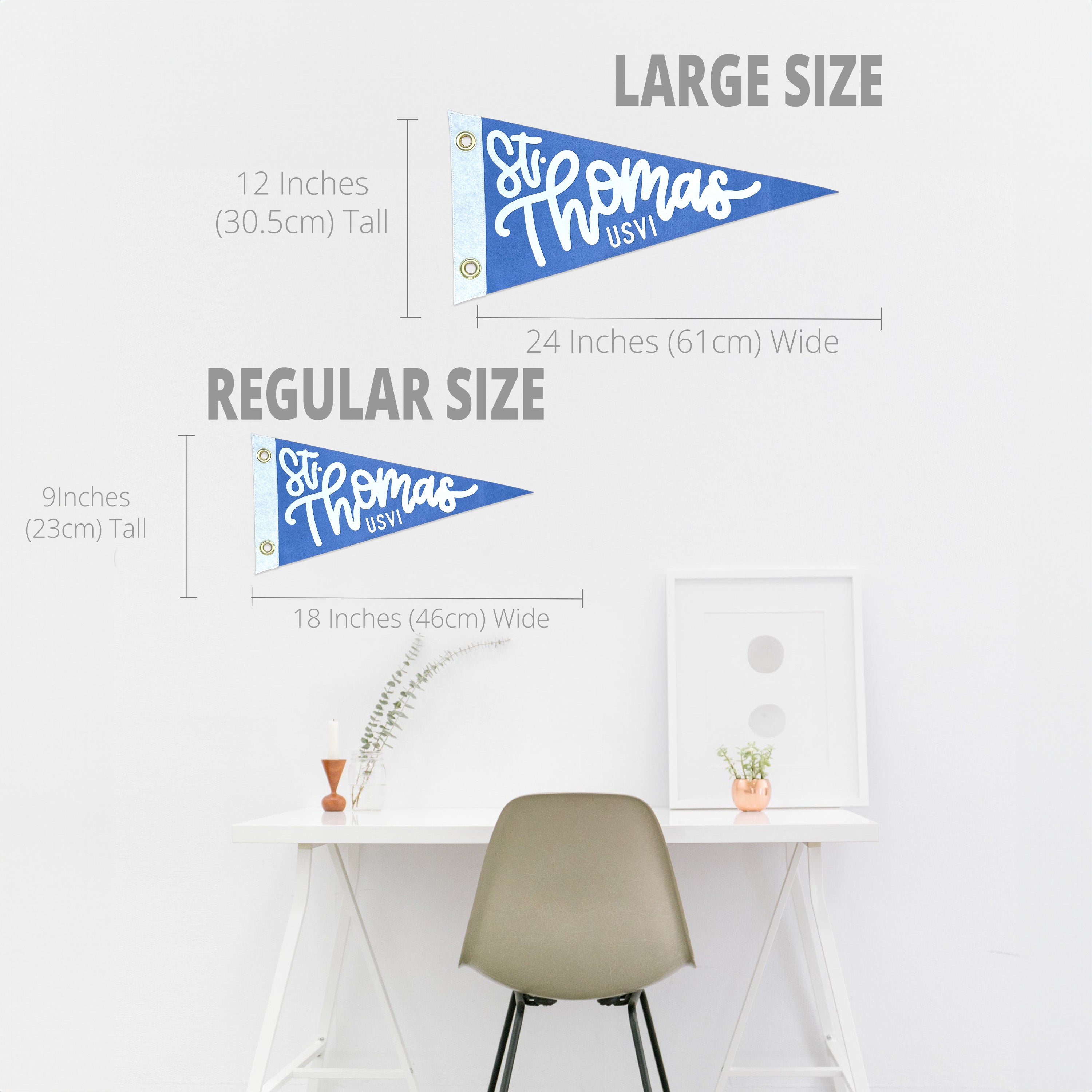 Custom Felt Pennant with Grommets